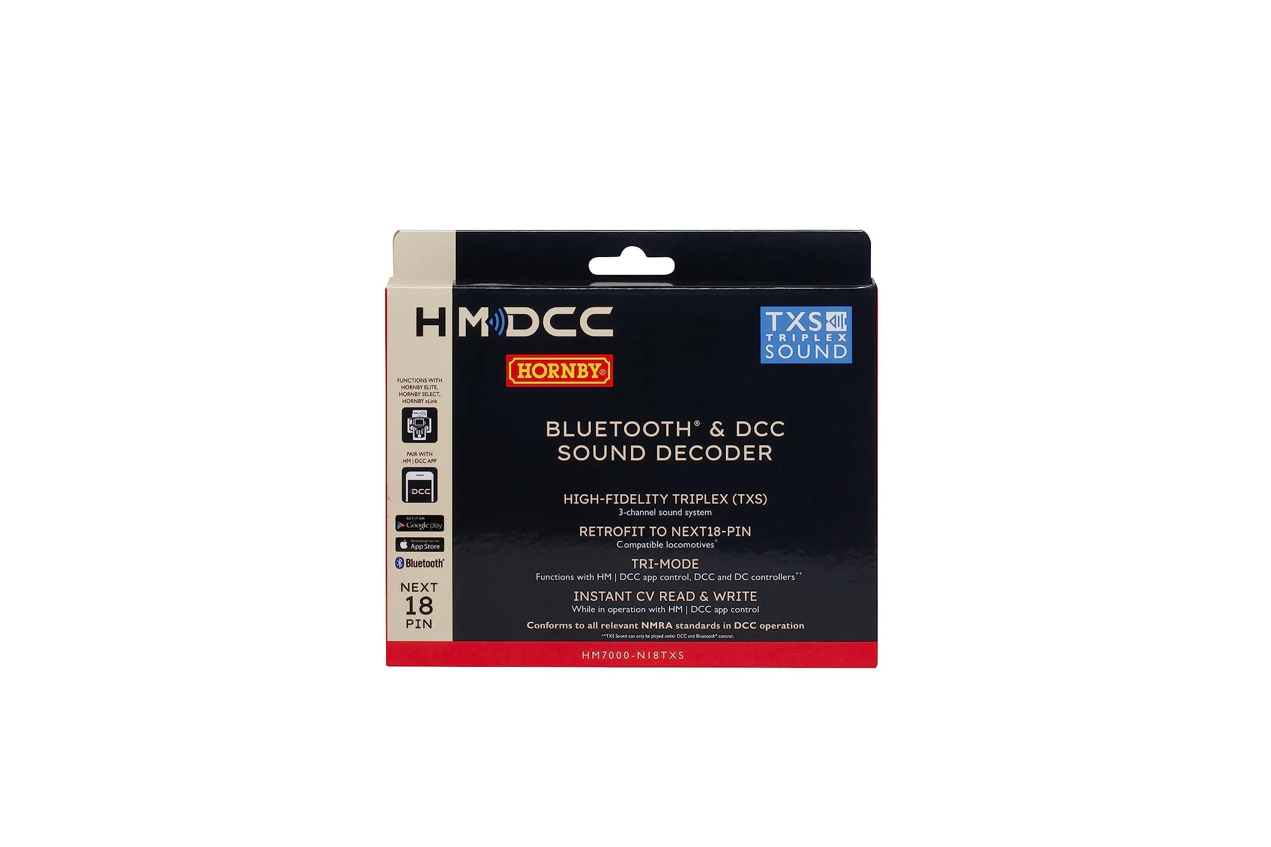 Hornby R7345 HM7000-N18TXS: Bluetooth® & DCC Sound Decoder (Next18-pin) - Hornby Accessories for 00 Gauge Track & Train Sets - Compatible with Select Hornby Model Trains