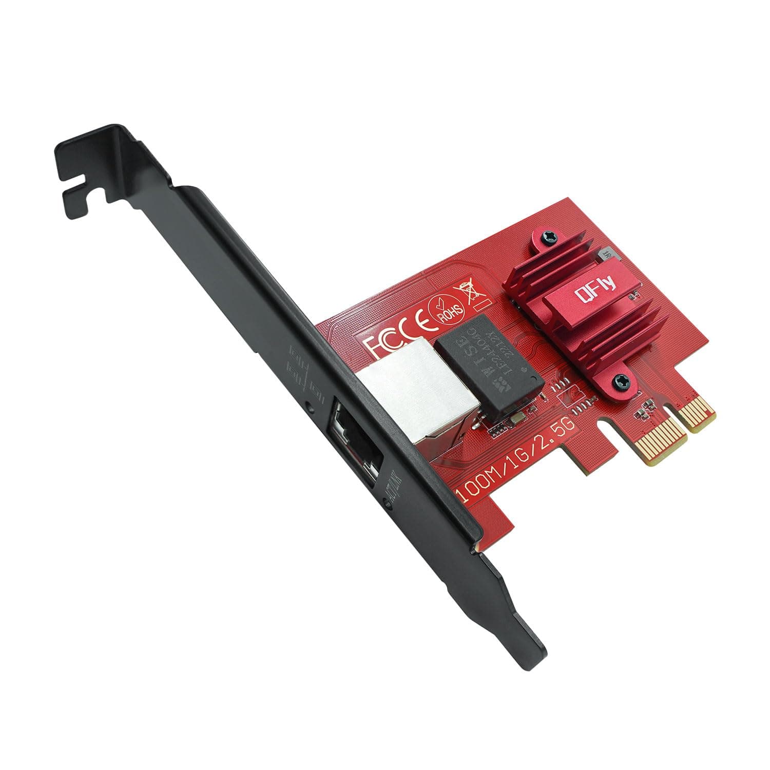 2.5G Base-T PCIe Network Adapter,RTL8125B 2500/1000/100Mbps PCI Express Gigabit Ethernet Card,1x RJ45 LAN Port,Compatible with Windows/Linux