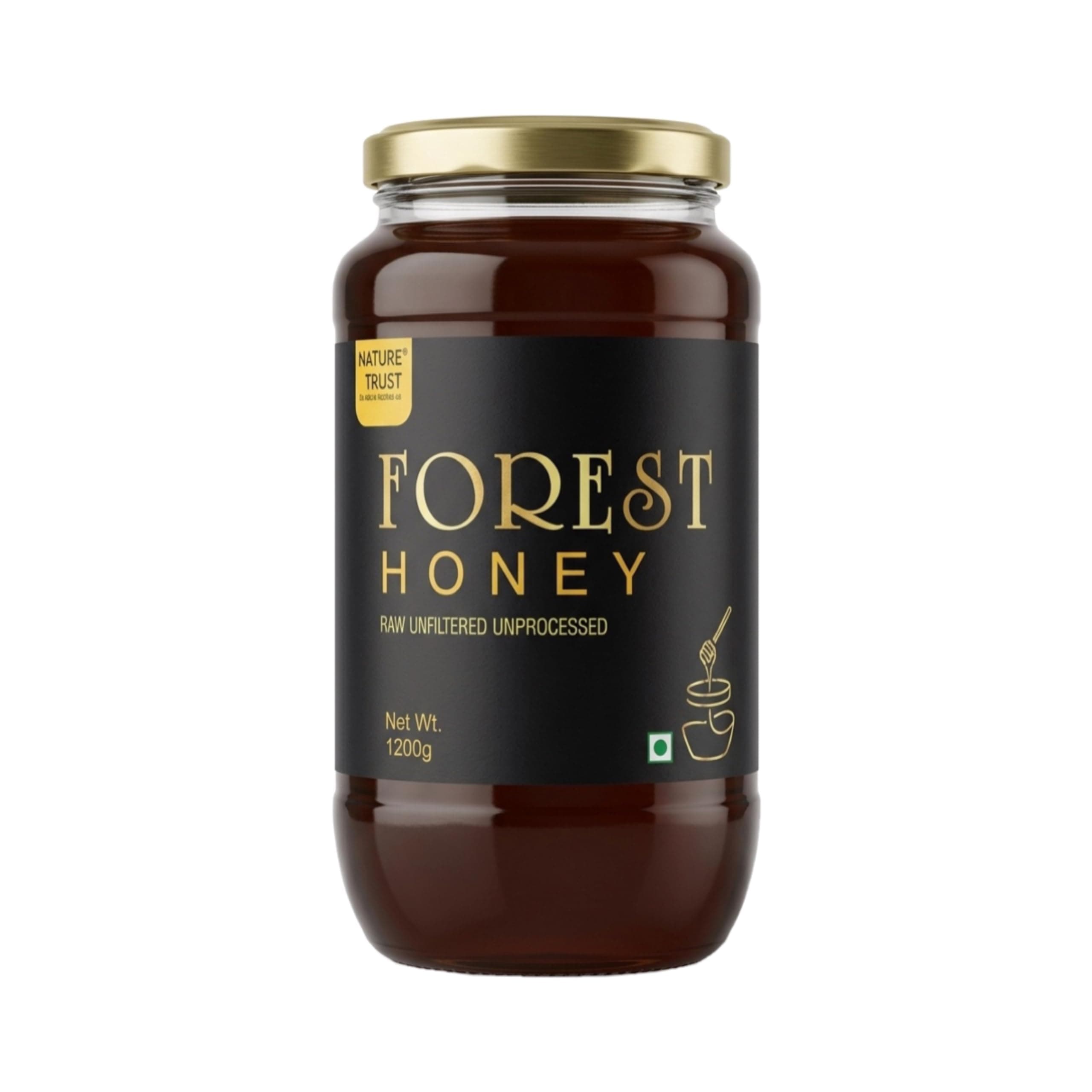 Raw Forest Honey,1200 Gram, Wild, Unprocessed, Unheated, Non Pasteurized, Original Honey 100% Pure and Natural (1.2 Kg)