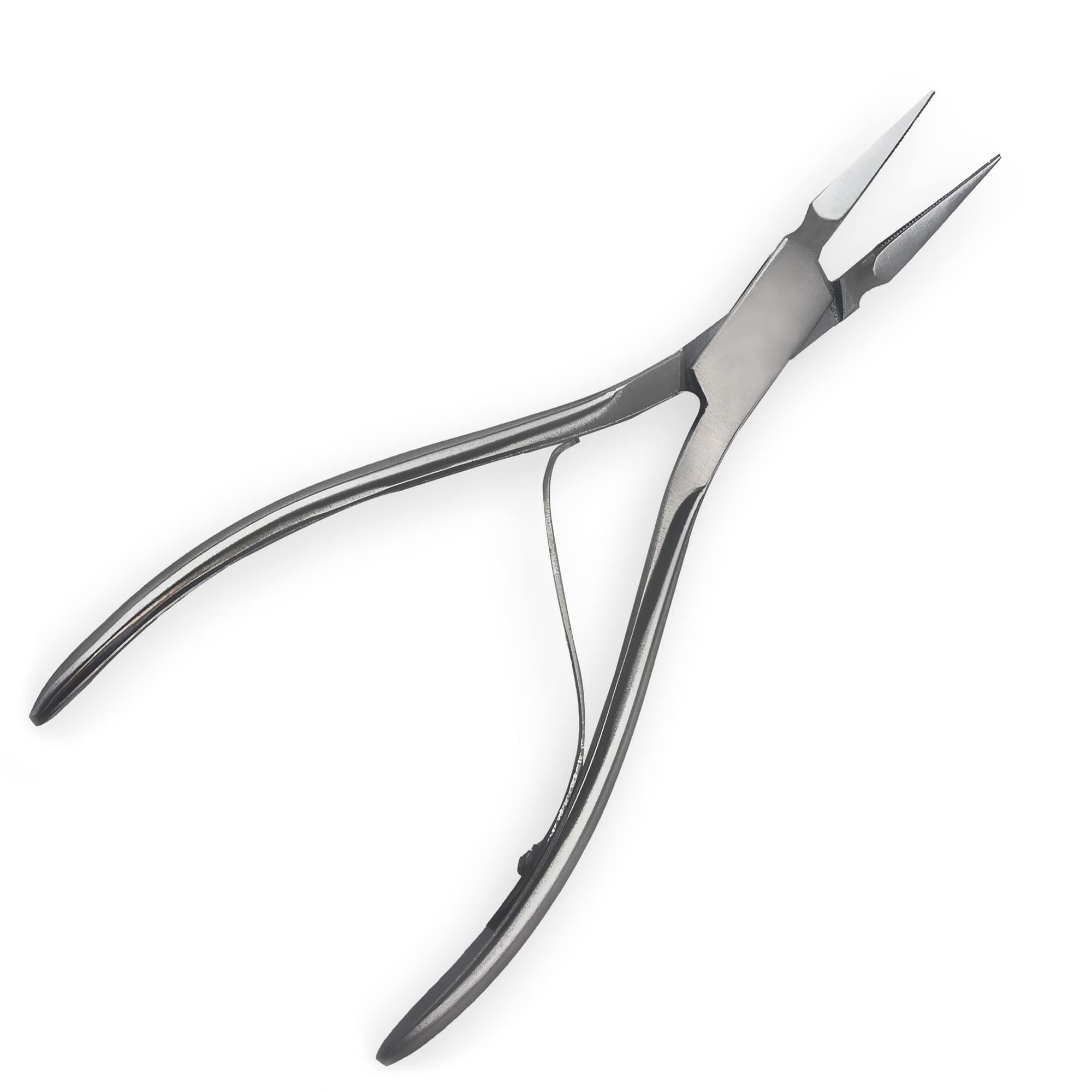 - SURGICAL ONLINE Virtus Splinter Forceps 6" Straight Serrated FINE Point, Spring Action