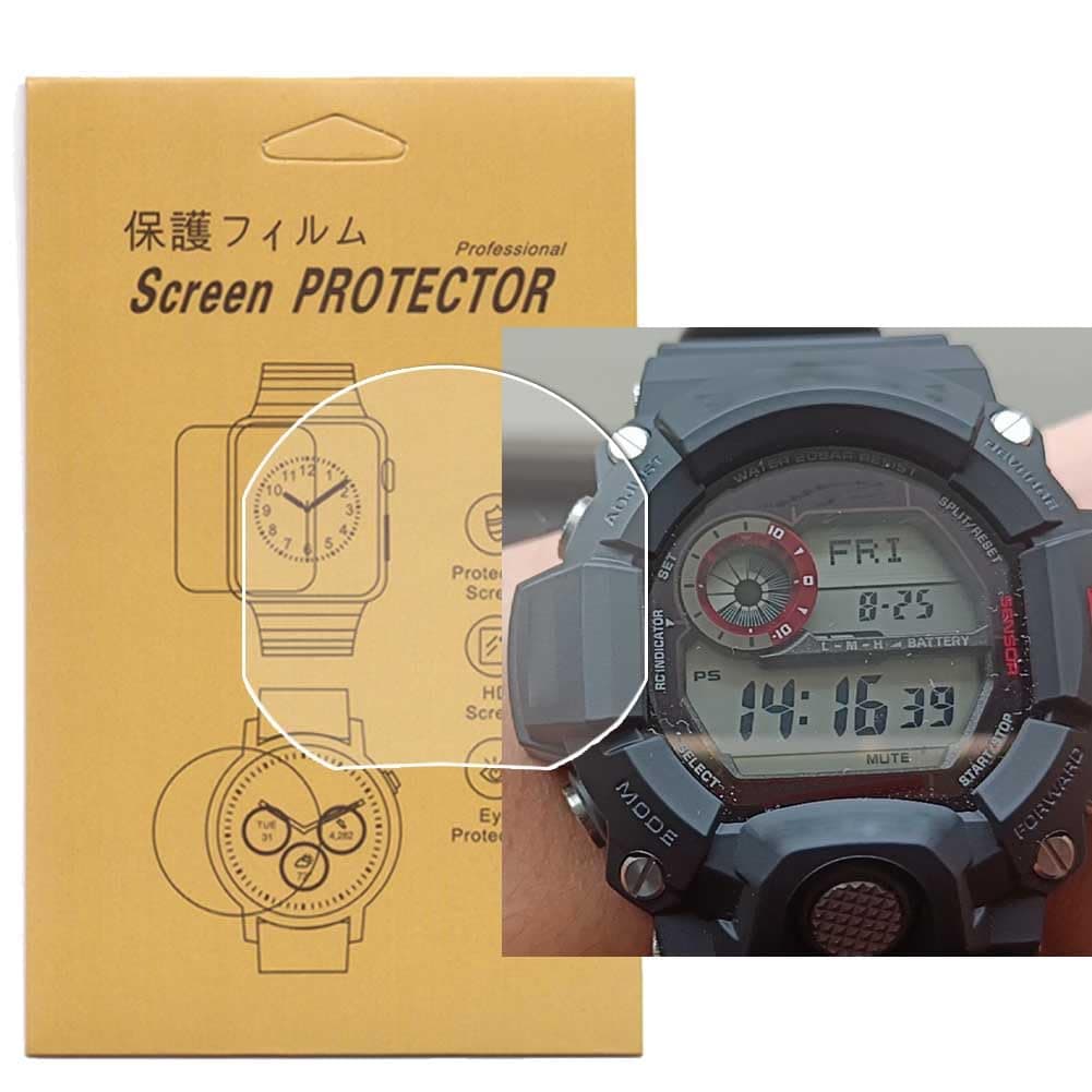 VRWOX 3 Pcs TPU watch Screen protector Full Coverage HD Clear Anti-Bubble and Anti-Scratch Anti-scratch High Definition For(GW-9400)