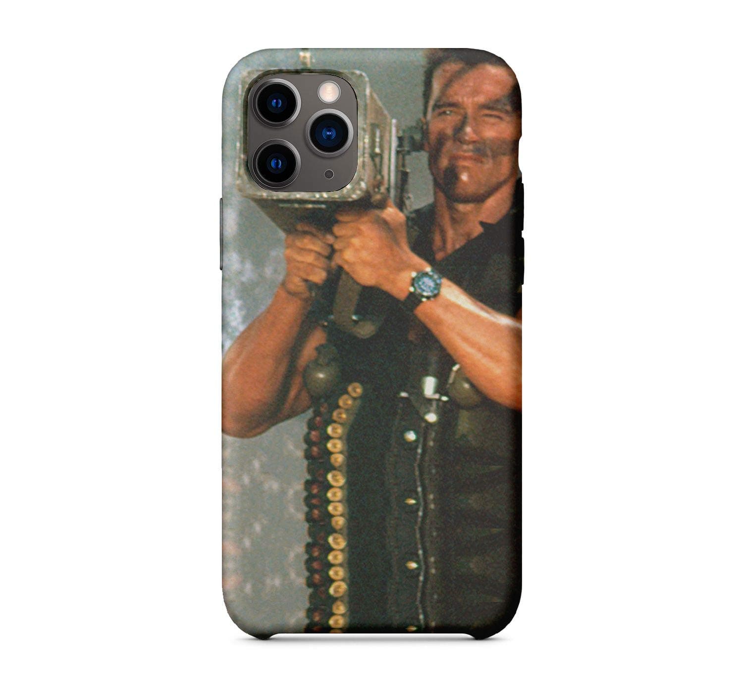Arnold Iron Schwarzenegger John Matrix in Commando_MA2004 for iPhone 11 MAX Protective Phone Mobile Smartphone Case Cover Hard Plastic Funny Gift Christmas
