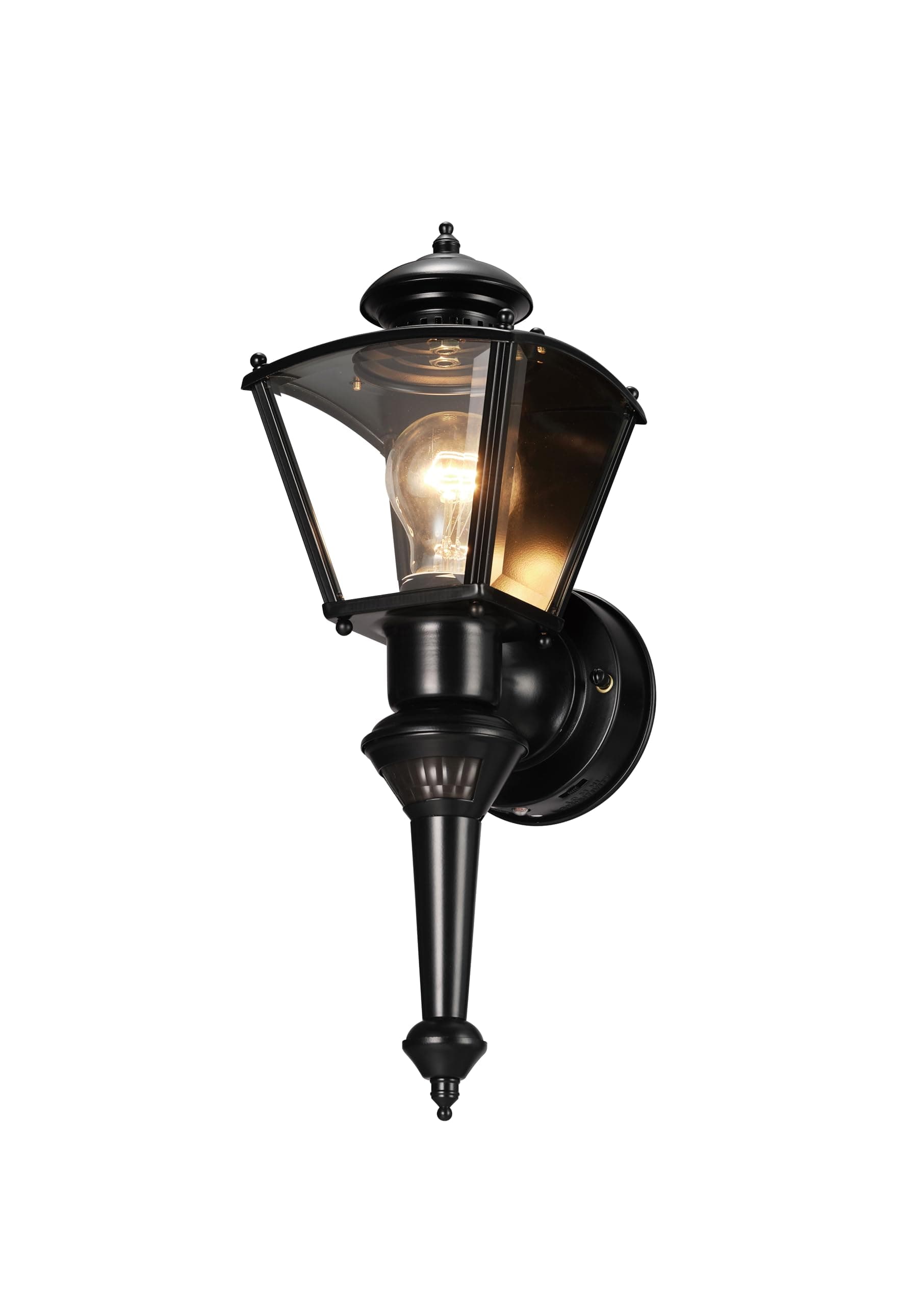 Heath HZ-4150-BK Zenith Motion-Activated Four-Sided Coach Light, Black Brass