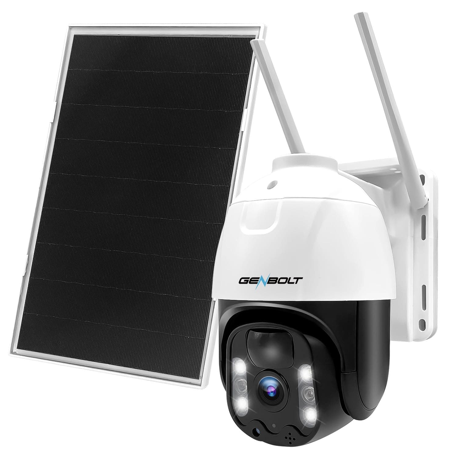 4G LTE Solar Security Camera Outdoor Wireless, 2K 8W 15600mAh Battery Operated Surveillance Camera No WiFi, Floodlight PTZ IP Camera System with SIM Card, PIR Siren Alarm Humanoid Detection