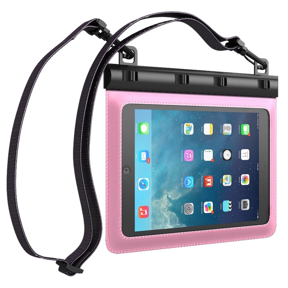 iPad Mini 3 Waterproof Case, Ultraproof Waterproof Pouch Case for iPad Mini / iPad Mini Retina / iPad Mini 3 [Pink] Ultrapouch Waterproof Bag Cover with Touch Responsive Front and Back Transparent Screen Protectors Windows [One Year Warranty] Fits Any Version of Apple iPad Mini / iPad Mini Retina Display / iPad Mini 2 / iPad Mini 3 (A.K.A IPX8 Certified Premium Protective Smartphone Life Waterproof Pouch / Credit Card Waterproof Bag / iPad Mini Case / iPad Mini Retina Cases / iPad Mini 3 Case)