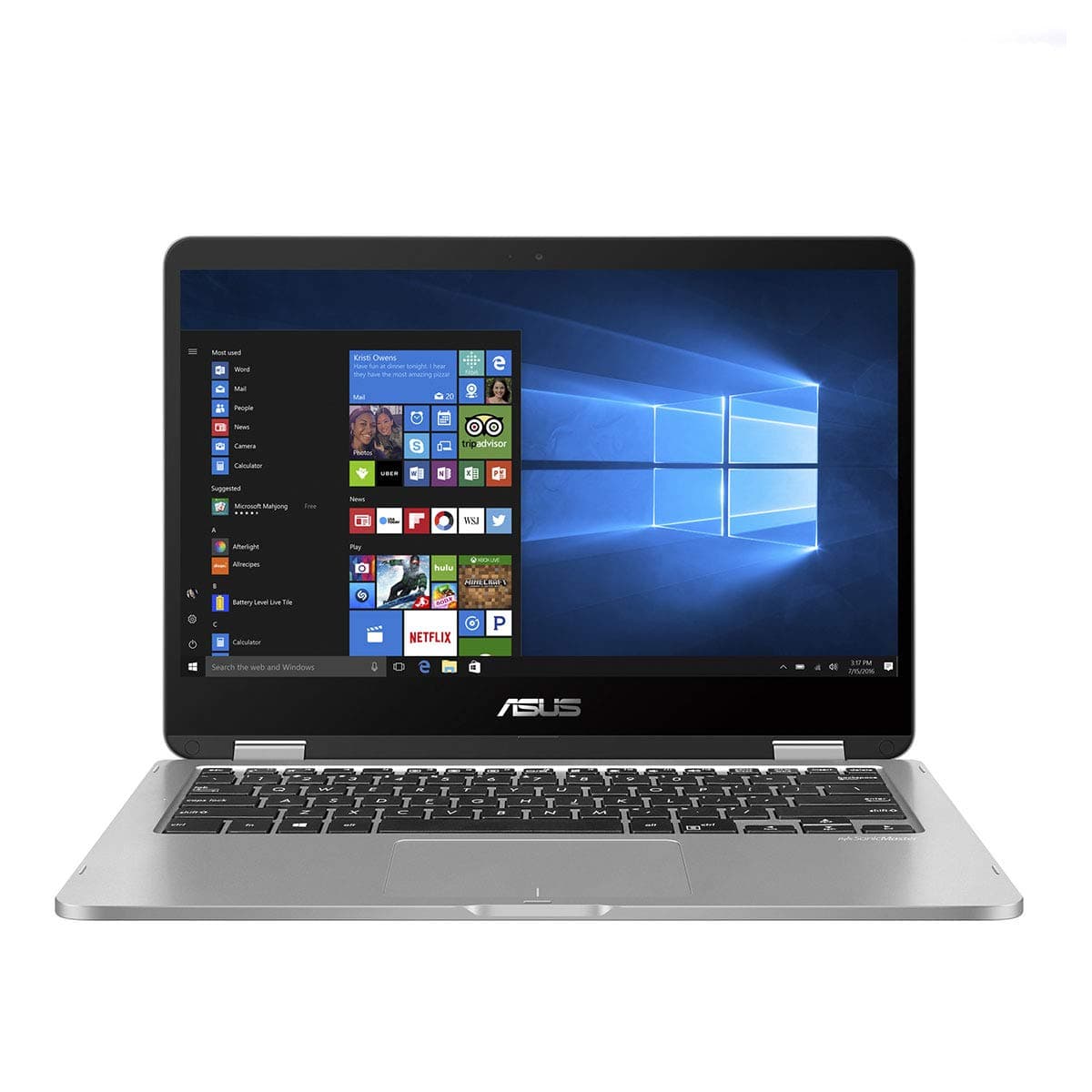 ASUS VivoBook Flip 14 TP401MA-EC340TS (Light Grey)–Intel Celeron N4020 Processor 1.1 GHz, 4GB RAM, Intel® UHD Graphics 600, 128GB eMMC, 14inch FHD (1920 x 1080), Windows 10, Chiclet-Eng-Arb-KB