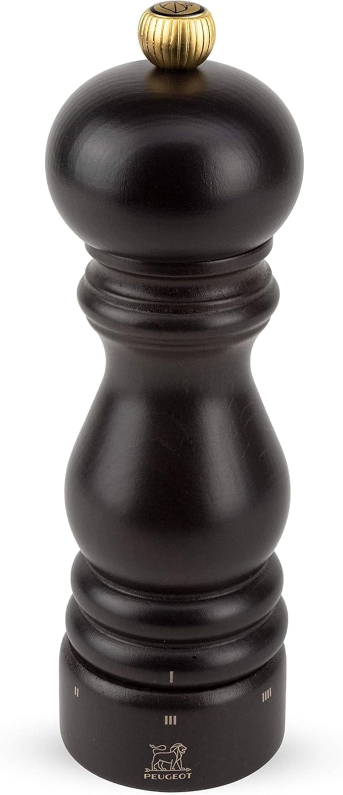 PEUGEOT - Paris u'Select 18 cm Pepper Mill - 6 Predefined Grind Settings - Made with PEFC Certified Wood - Made in France - Chocolate Colour, Brown