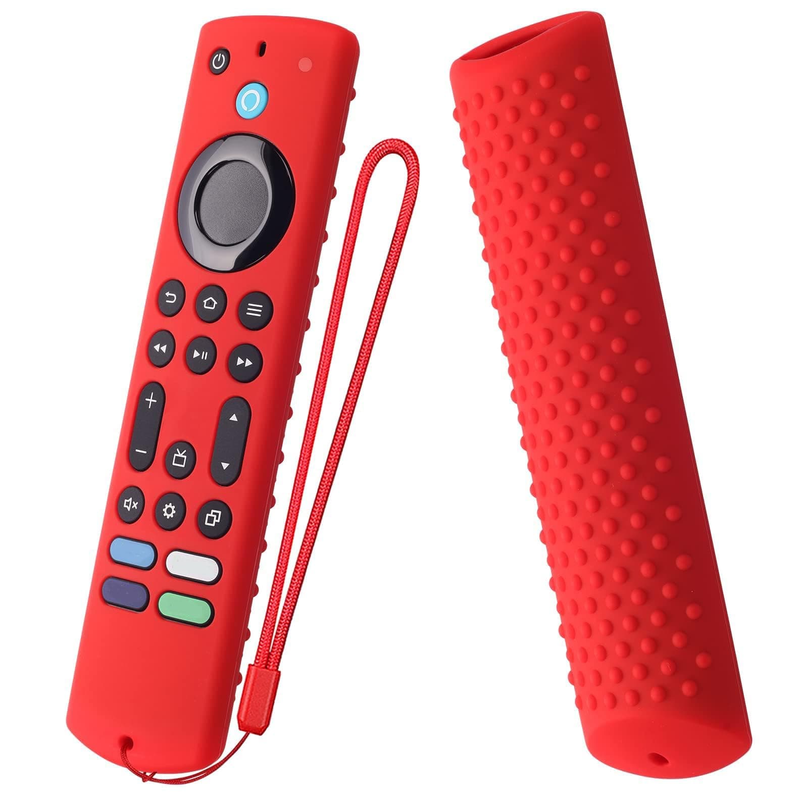 Silicone Remote Cover for Fire Stick 4K Max, Compatible with Toshiba/Insignia NS-RCFNA-21, Silicone Case with Lanyard