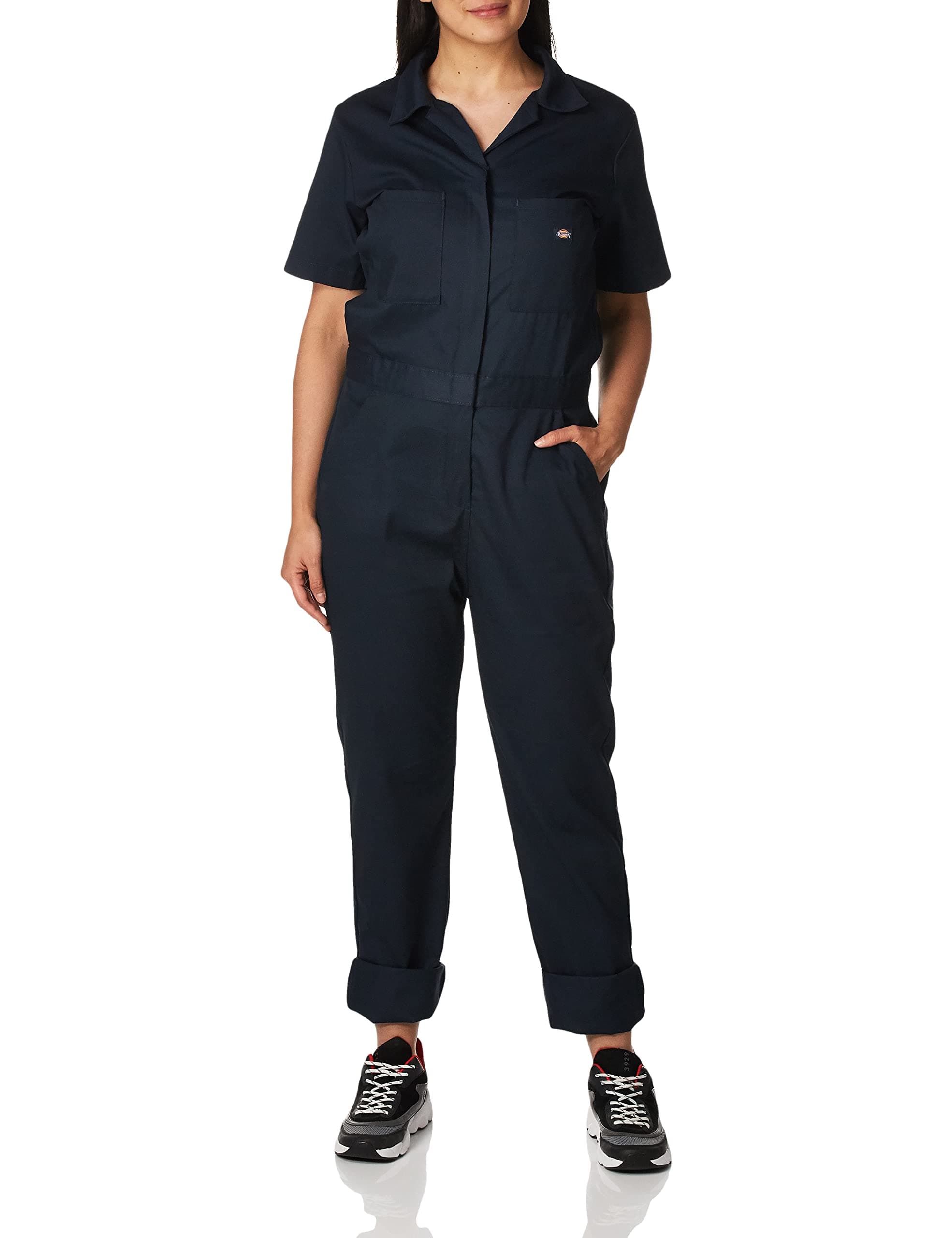 DickiesWomen's Short Sleeve Flex Coverall, Moss, X-Small