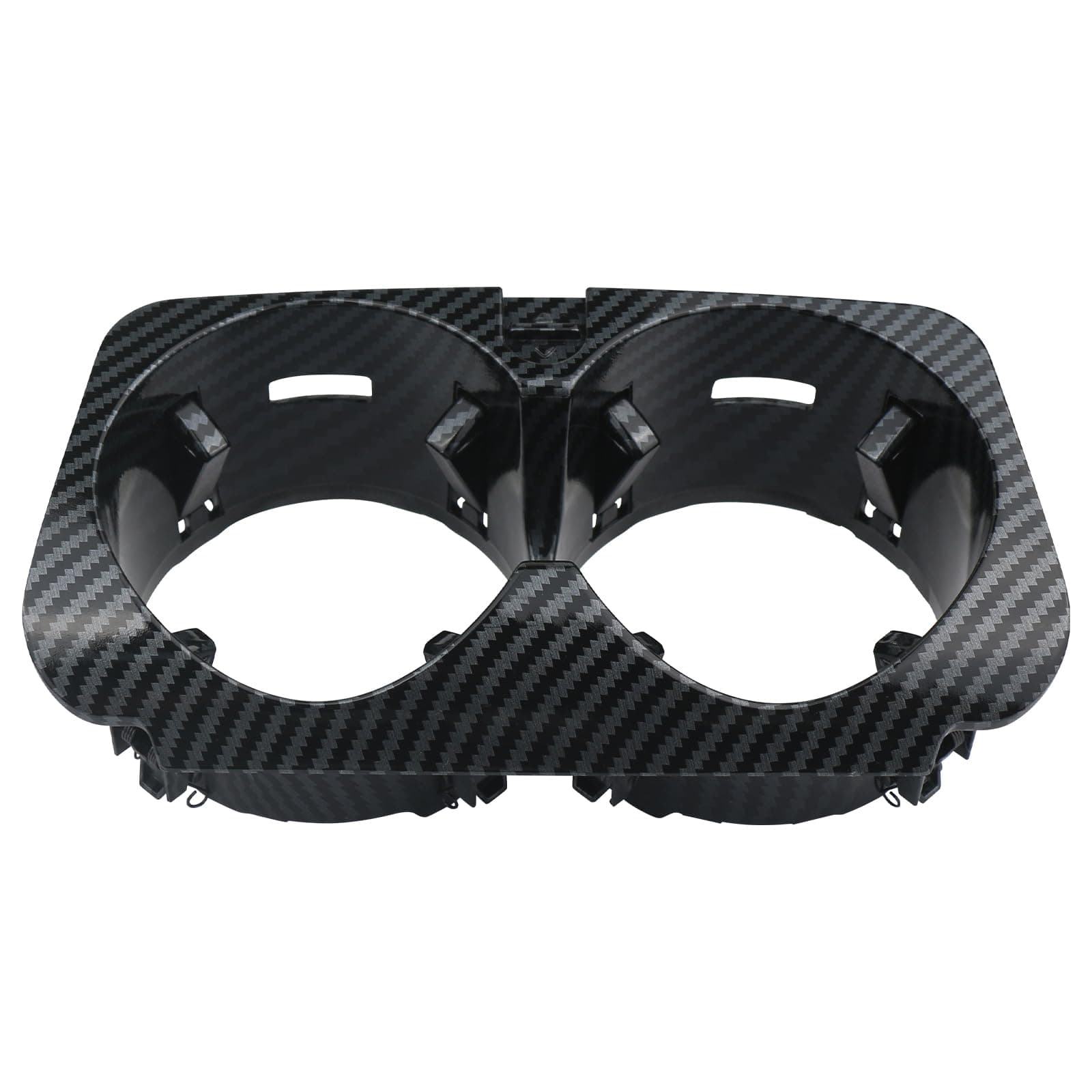 Center Console Cup Holder Insert (Carbon Fiber) Compatible with 2015-2021 Mercedes-Benz W205 W213 W253 W257 W447 C E GLC Class Replaces A2056800691