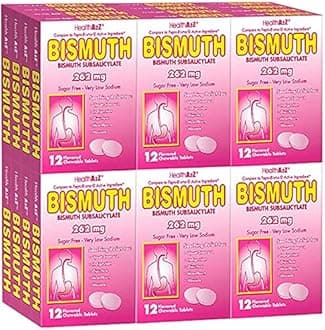 HealthA2Z® Bismuth | Bismuth Subsalicylate 262mg | Multi-Symptom Relief | (24 Pack (288 Tablets))