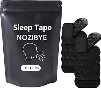 Anti Snoring Mouth Tape for Sleeping, Anti Snore Sleep Strips, Breath Right Stop Snoring Devices | Pack Of 60 Sleep Strips (Black)