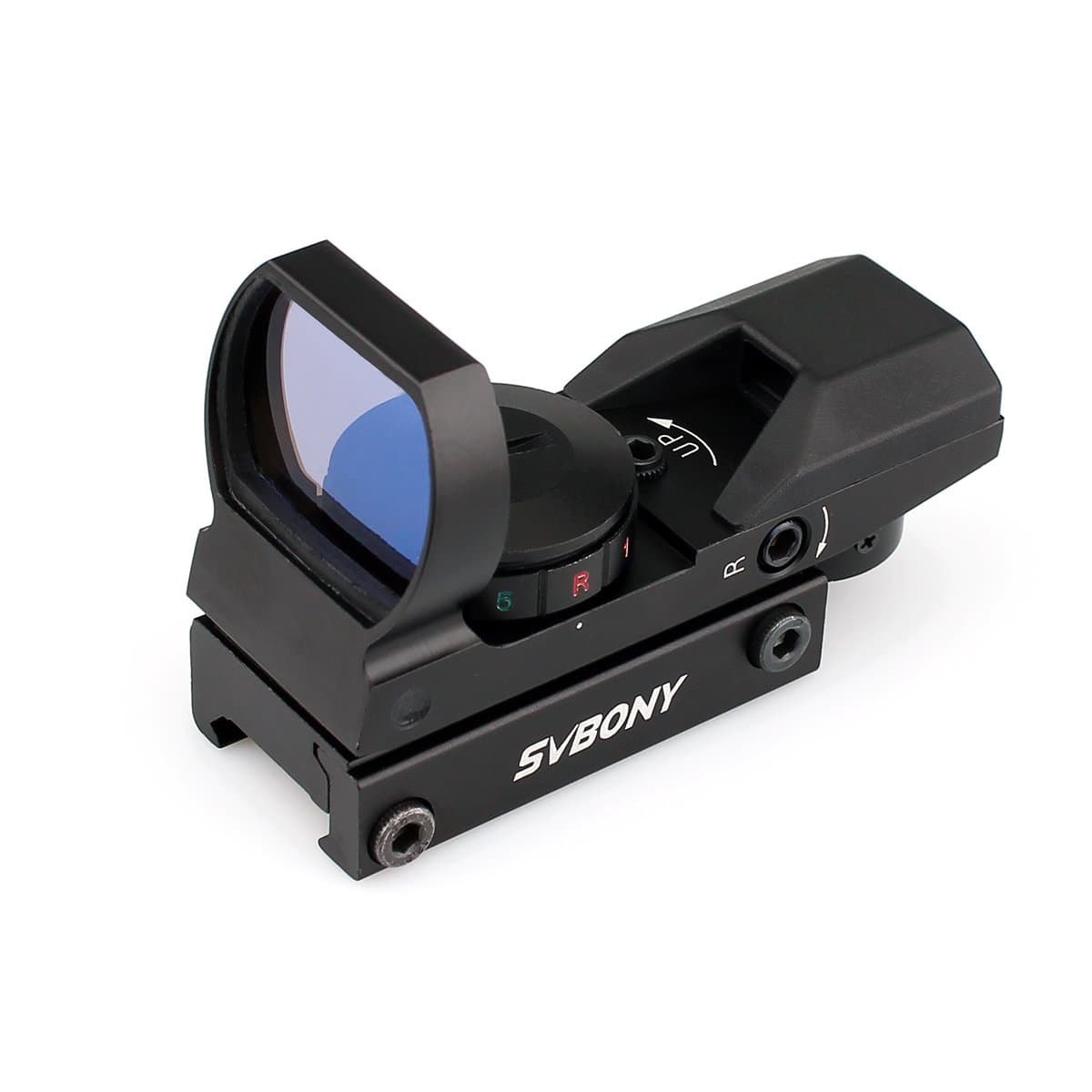 SVBONY Red and Green Dot Sight Reflex Sight Tactical 4 Reticles 5 Brightness Levels 20mm Mount 33mm Reflex Lens and 2 Allen Screws