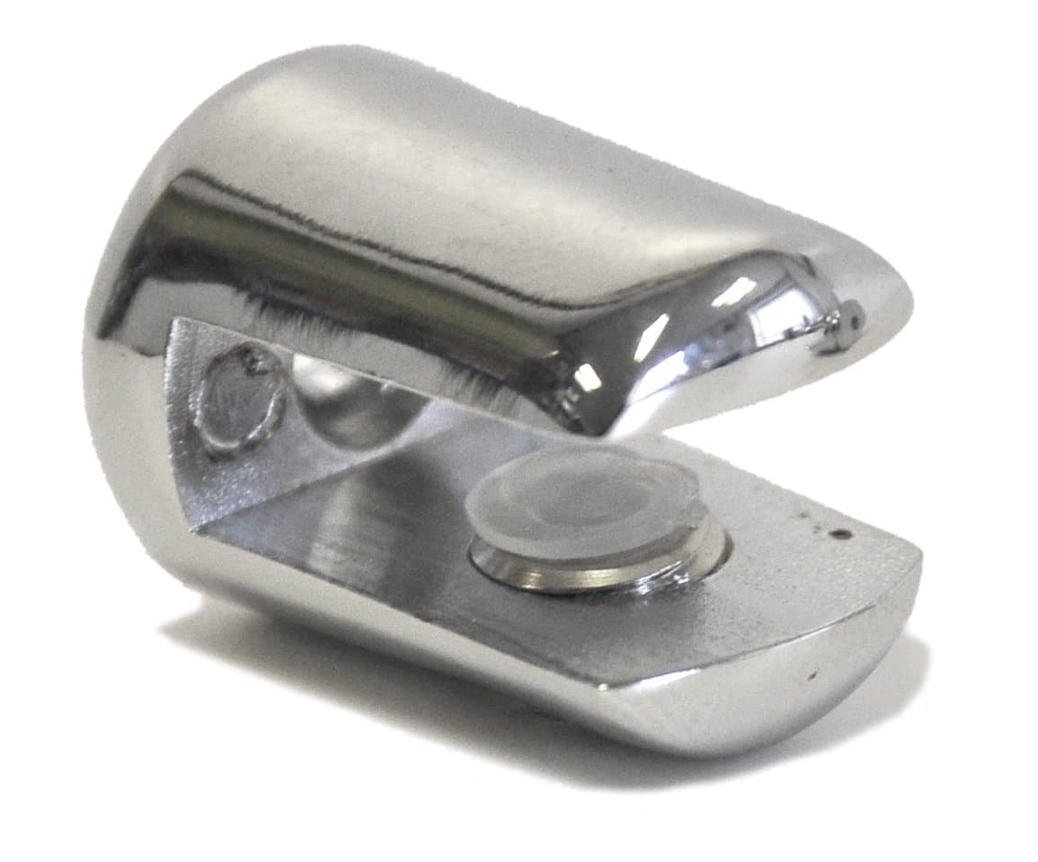 Hafele 2 Chrome Finish Glass Shelf Support