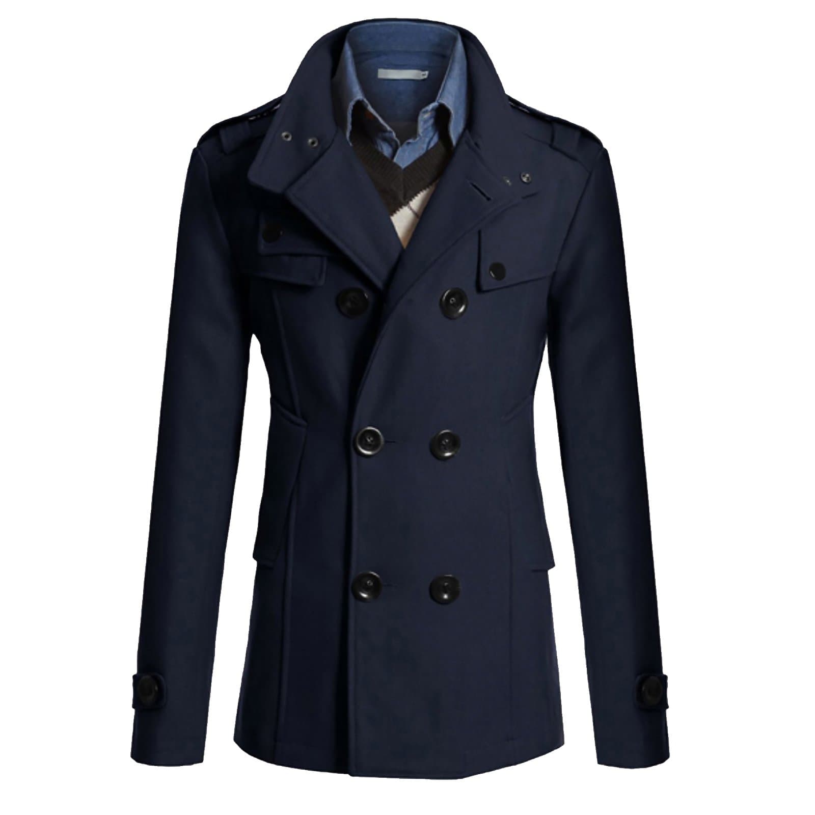 WSLCN Men's Blouse Plain Long Sleeve Coat