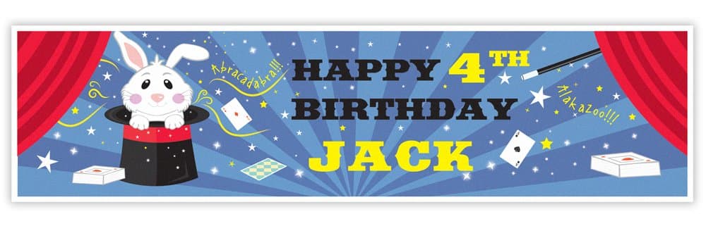 Magic Party Personalised Banner Pack of 2