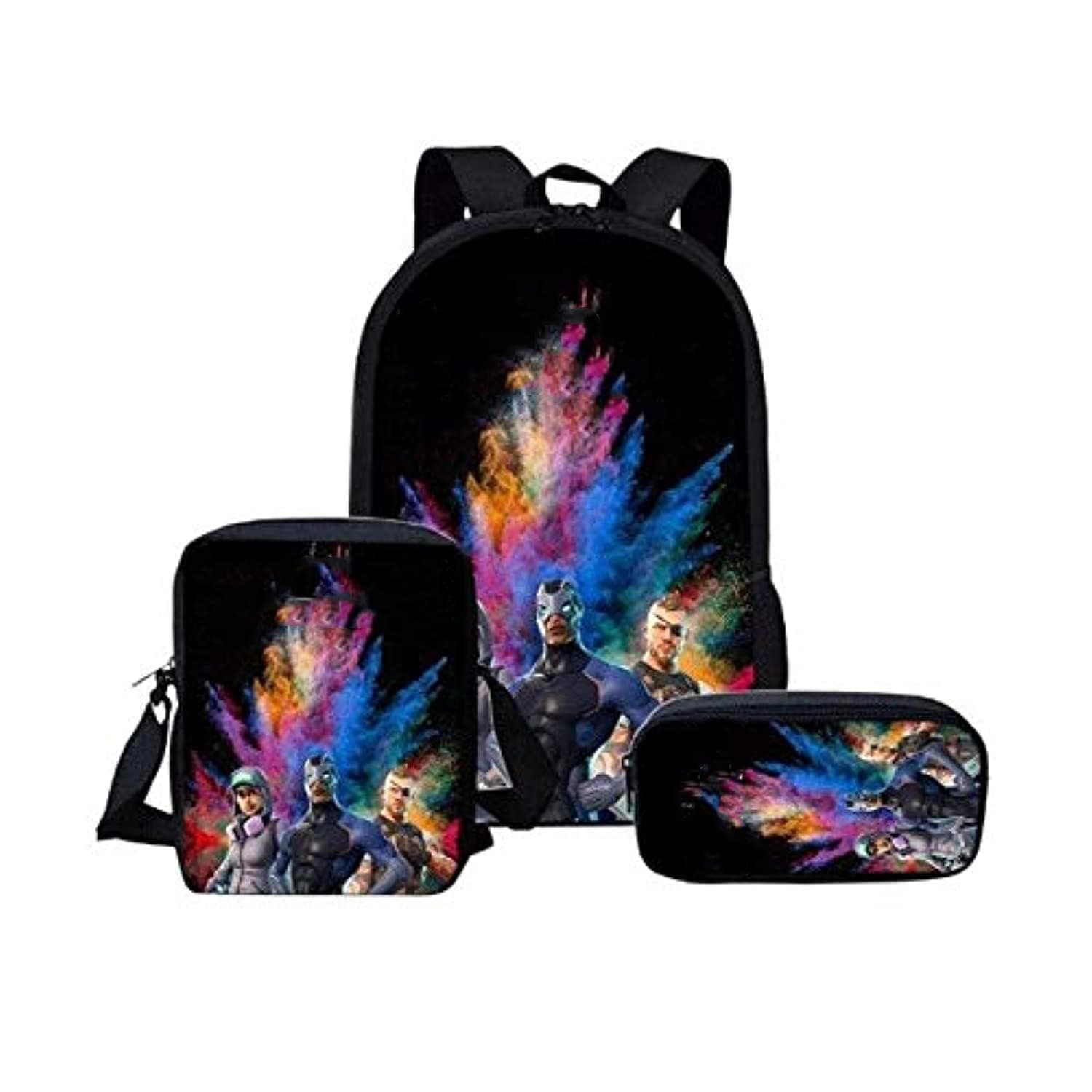 Three-piece Backpack Set personalized burden school bag sport casual Outdoor shoulder messager bag unisex handbag with pencil case