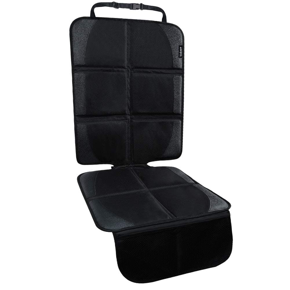 Car Seat Protector, Waterproof Seat Protector with Thickest Padding for Baby Safety Seat or Pet, Dirt Resistant Protective Backseat Kick Mat for SUV Trunk Including Storage Pocket Organizer