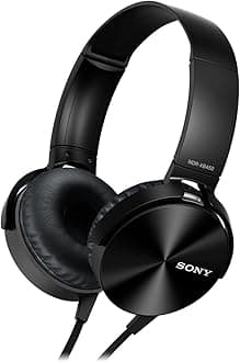 Sony Extra Bass MDR-XB450AP On-Ear Wired Headphones with Mic (Black)