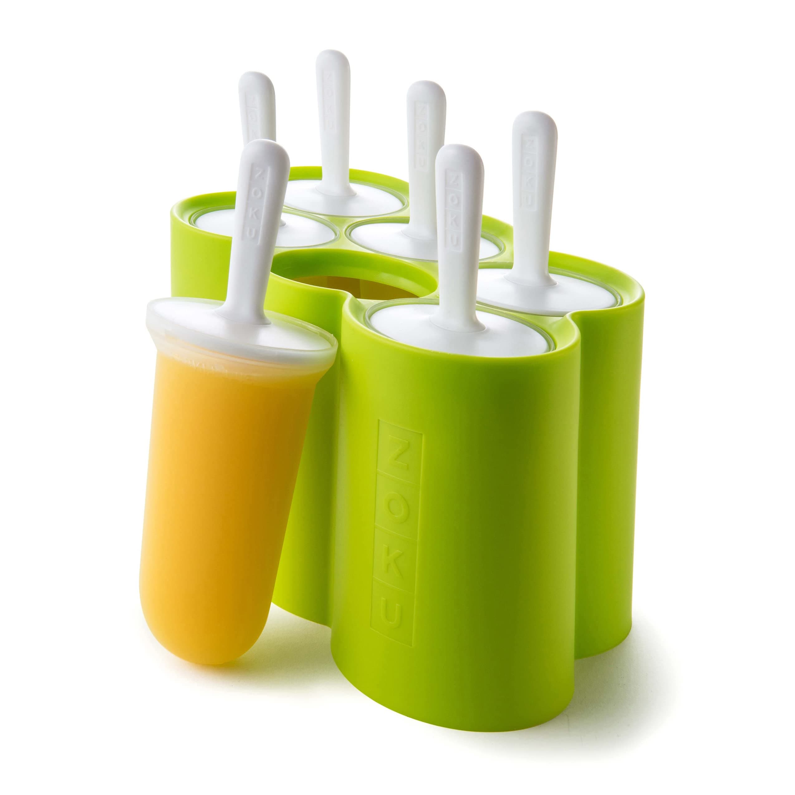 Zoku Classic Pop Molds, 6 Easy-release Popsicle Molds with Drip-guards and BPA-free