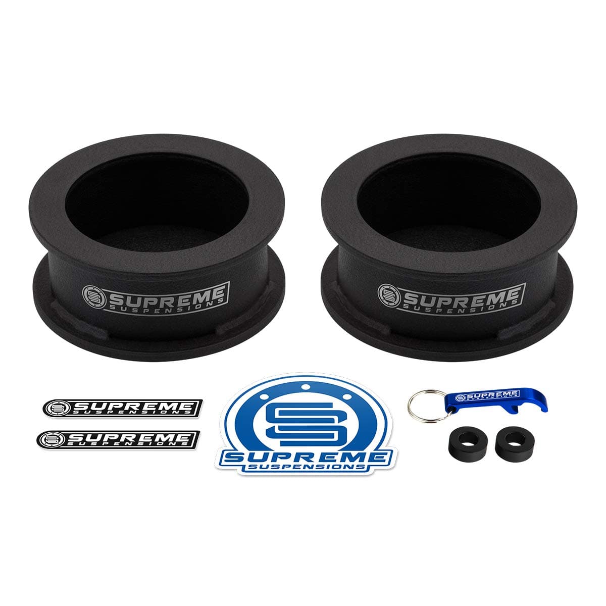 Supreme Suspensions2" Rear Leveling Kit for 2006-2010 Jeep Commander XK and 2005-2010 Grand Cherokee WK 2WD 4WD High-Strength Steel Spring Spacers - Can Cooler Included with Purchase