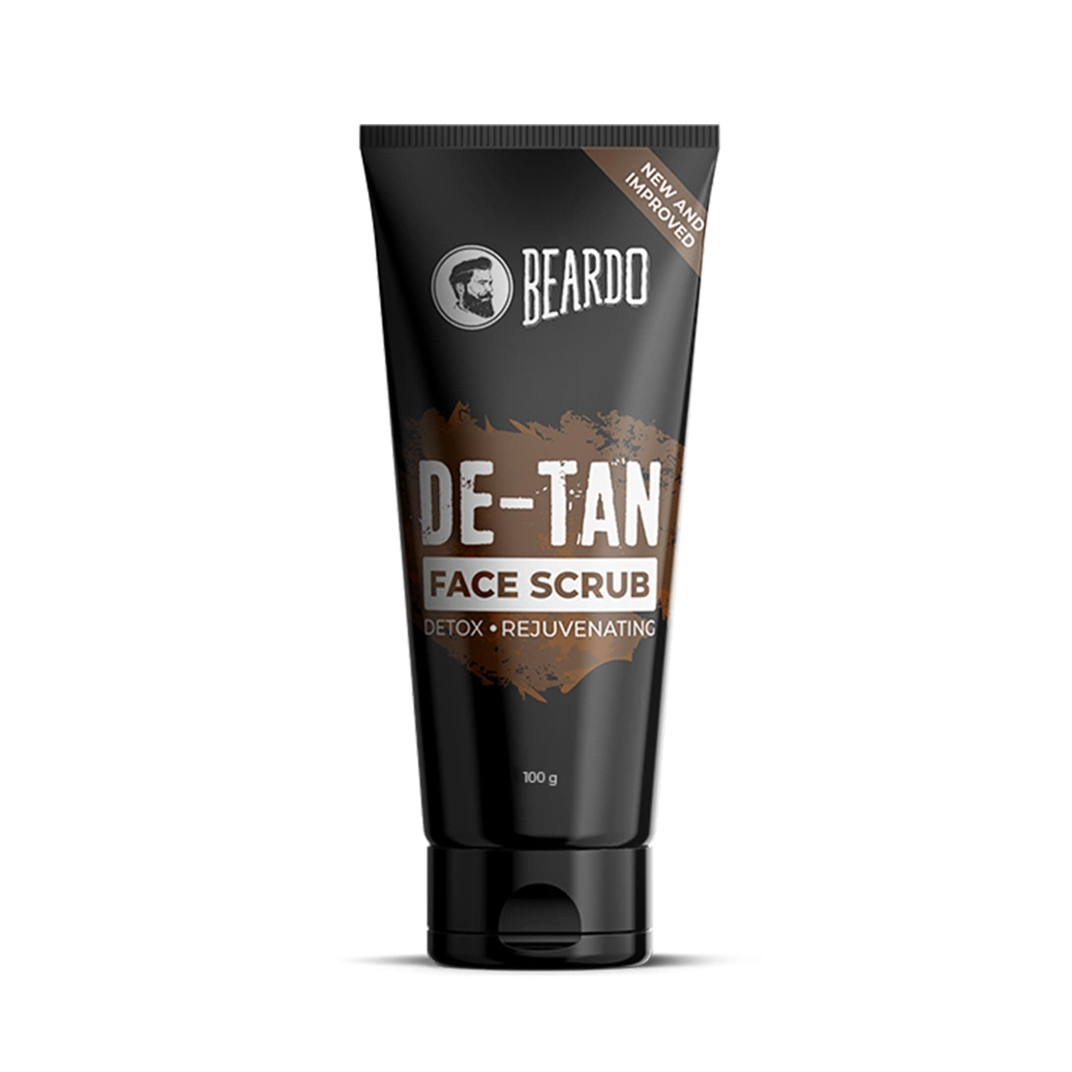 BEARDO De-Tan Face scrub for Men, 100g | Blackhead & Tan Removal | Dual Bead Exfoliation | Coffee Detox | Oil Control