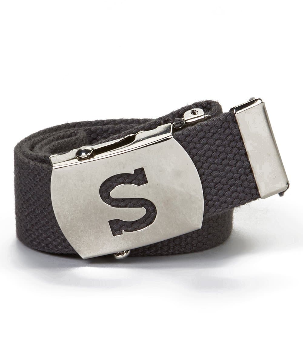 Web Belt with Chrome Buckle and Tip Solid Colors