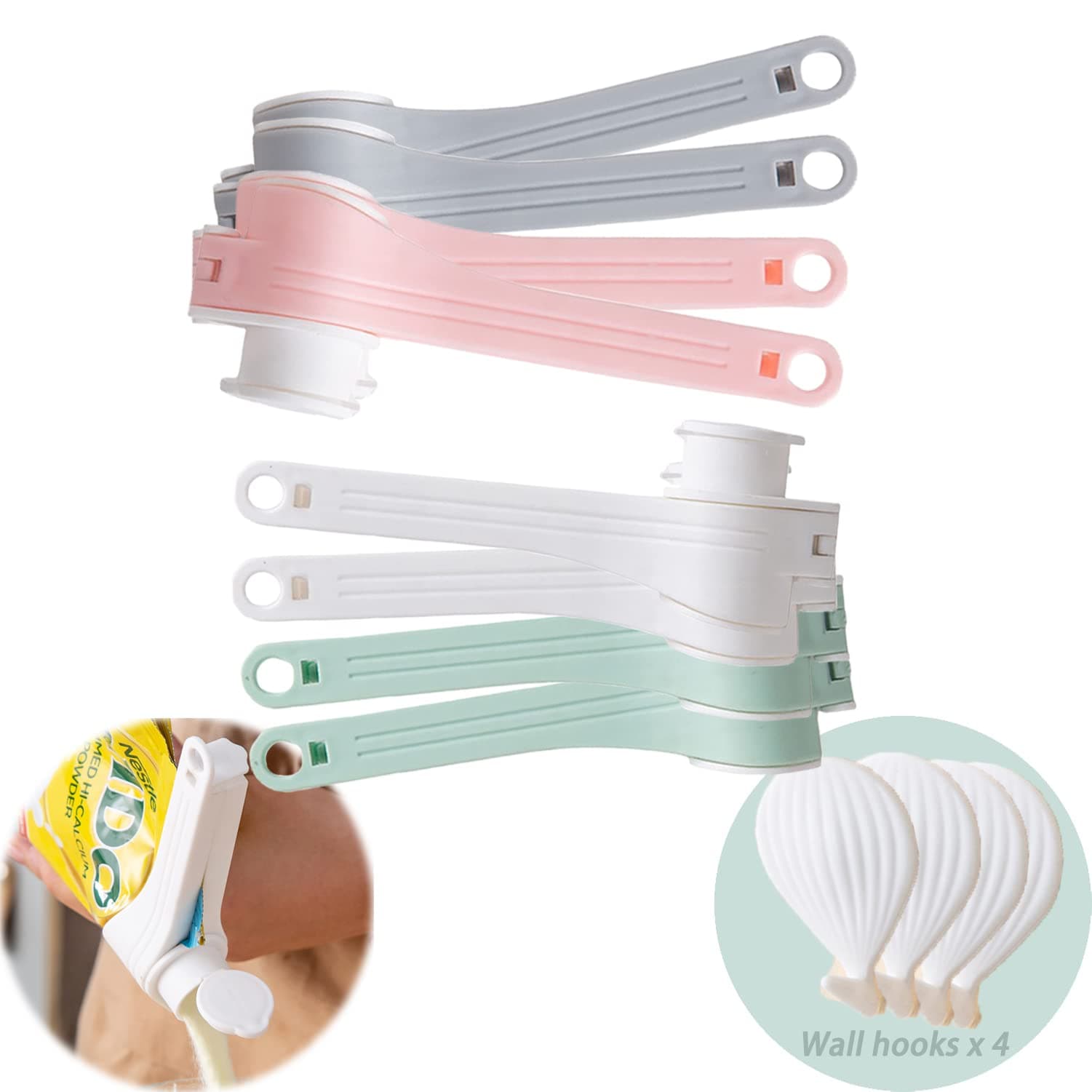 Sturdy Bag Clips Kitchen Organizers accessories and Storage, Sturdy tools & gadgets for Sealing Food, Reusable Bag Sealer Clips organization, 5.9in, 8 Pcs