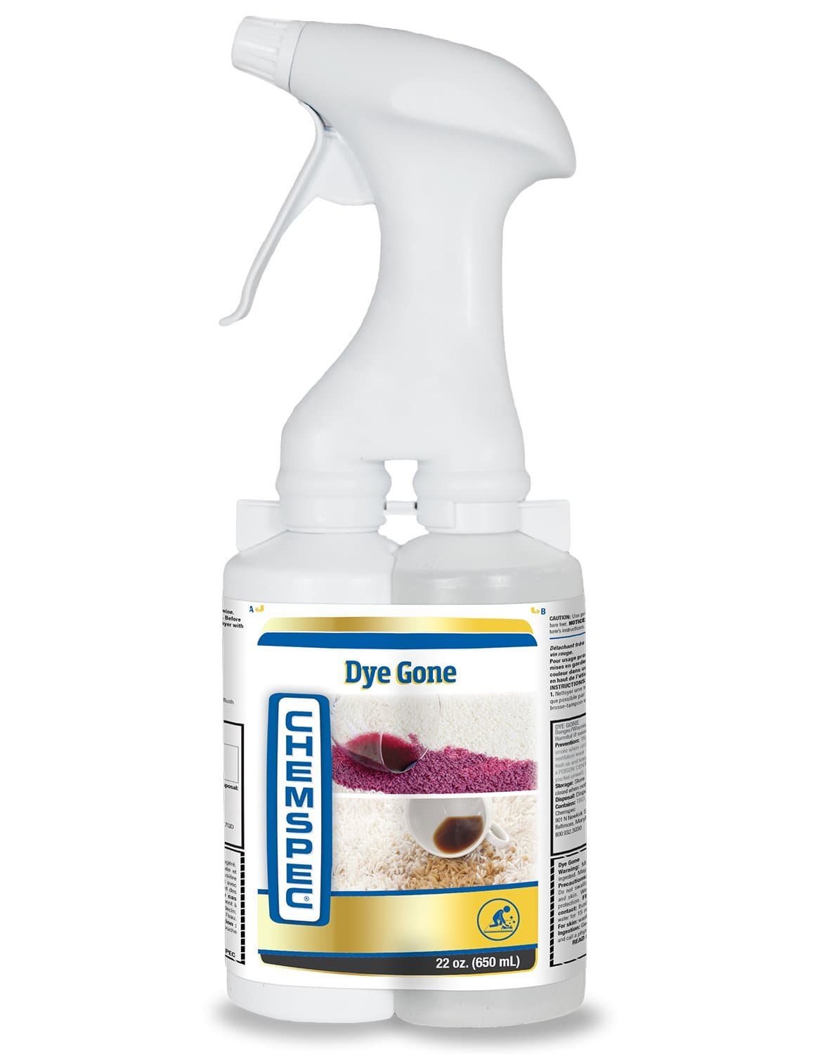 Chemspec Liquid Laundry Detergent Dye Gone Heavy Duty Stain Remover 650ml, Orange Scent