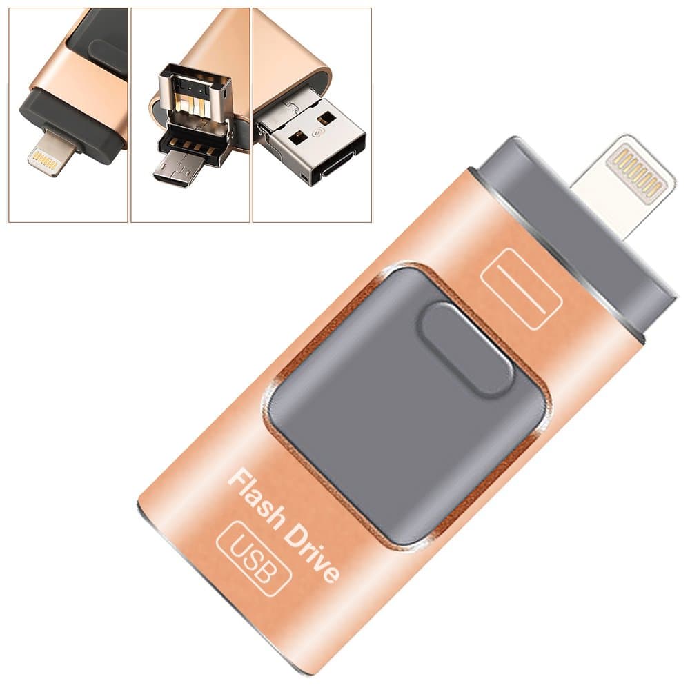 Mobile 64GB Otg USB Flash Drive with Lightning Connector for iPhone & iPad&Android&Computer (64GB)