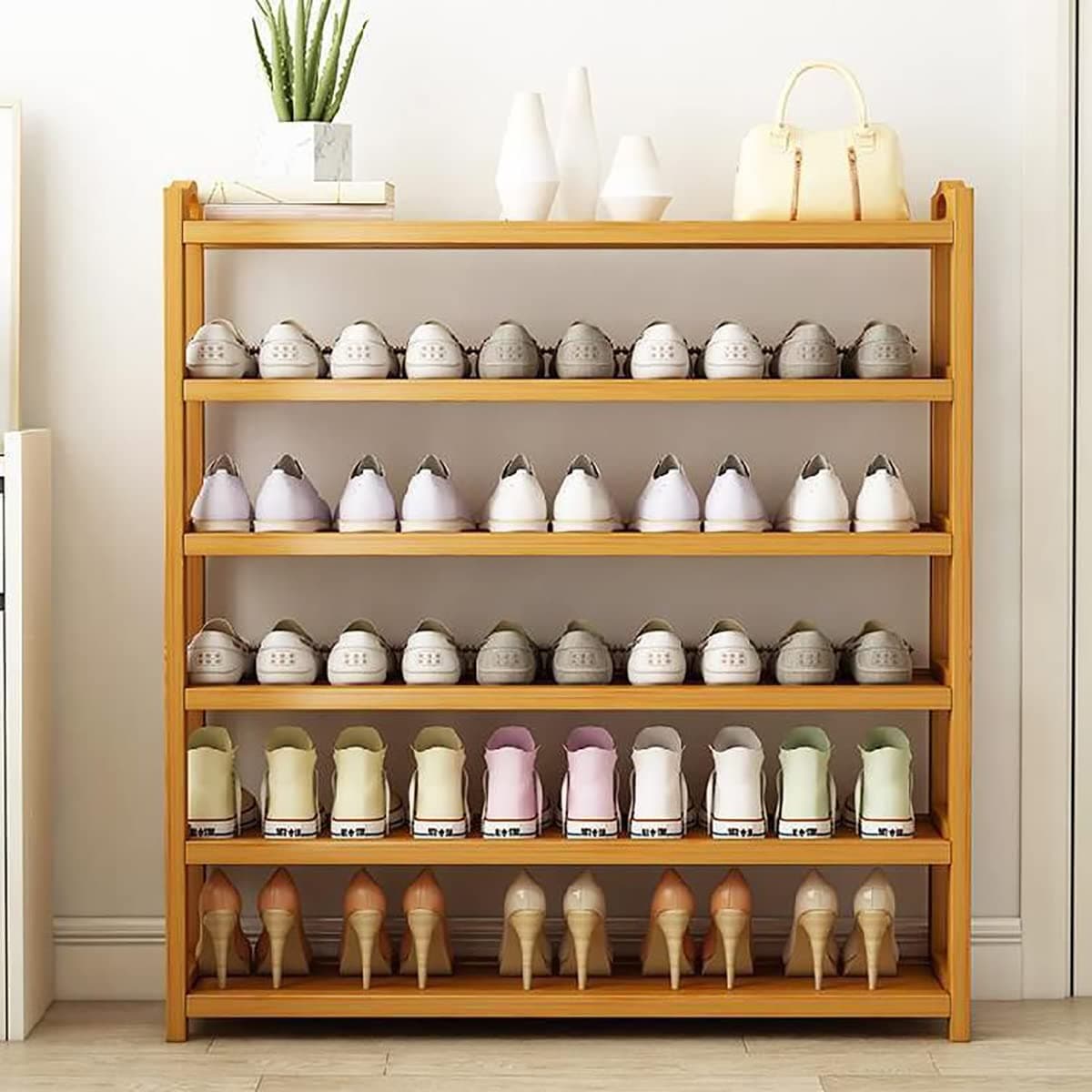 6 Tier Wooden Shoe Rack