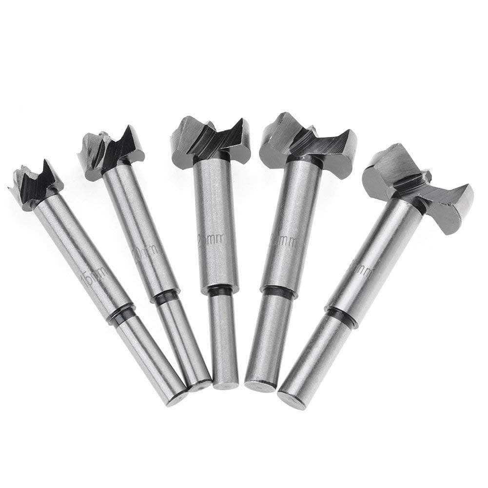 5Pcs/Set Hand Tools Forstner Auger Drill Bit Woodworking Hole Saw Wooden Wood Cutter Dia 15 20 25 30 35mm