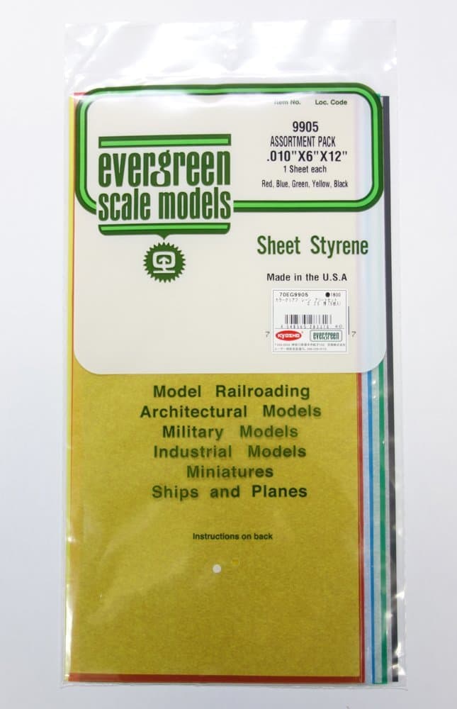 Multicoloured Plastic Model Kit, 5 Sheets, 0.25x152.4x304.8 mm, Railway Accessories, Hobby, Model Making, for Ages 14+, Includes Instructions