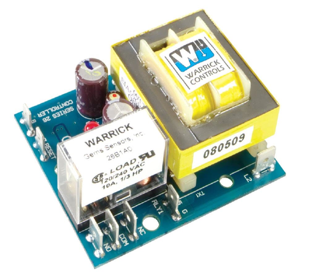 Warrick 26B1D0 General Purpose Low Water Cutoff Open Circuit Board Control with Retrofit Standoff, 10K ohms Direct Sensitivity, 120 VAC Voltage