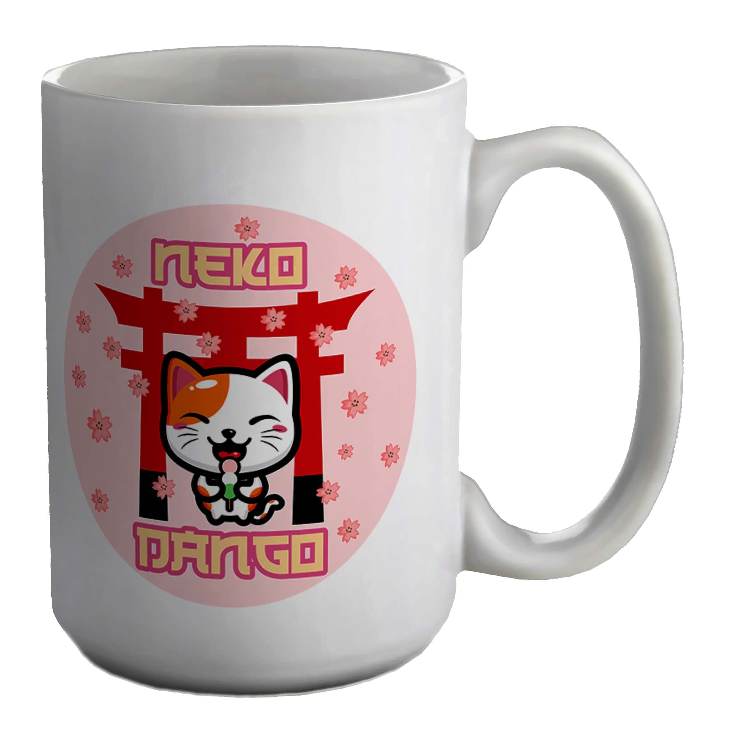 Neko Dango Kawaii White 15oz Large Mug Gift Cup