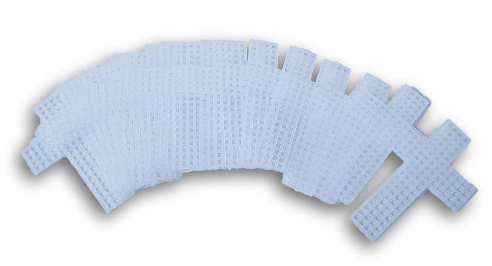 Daisy Crafts Plastic Embroidery Canvas Cross Shape - 3'' - 20pc