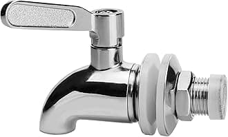 Replacement Spigot for Beverage Dispenser, Stainless Steel Spigot for Drink Dispenser, ​Water Dispenser Spigot, Food Grade, with Anti-Clogging Cap
