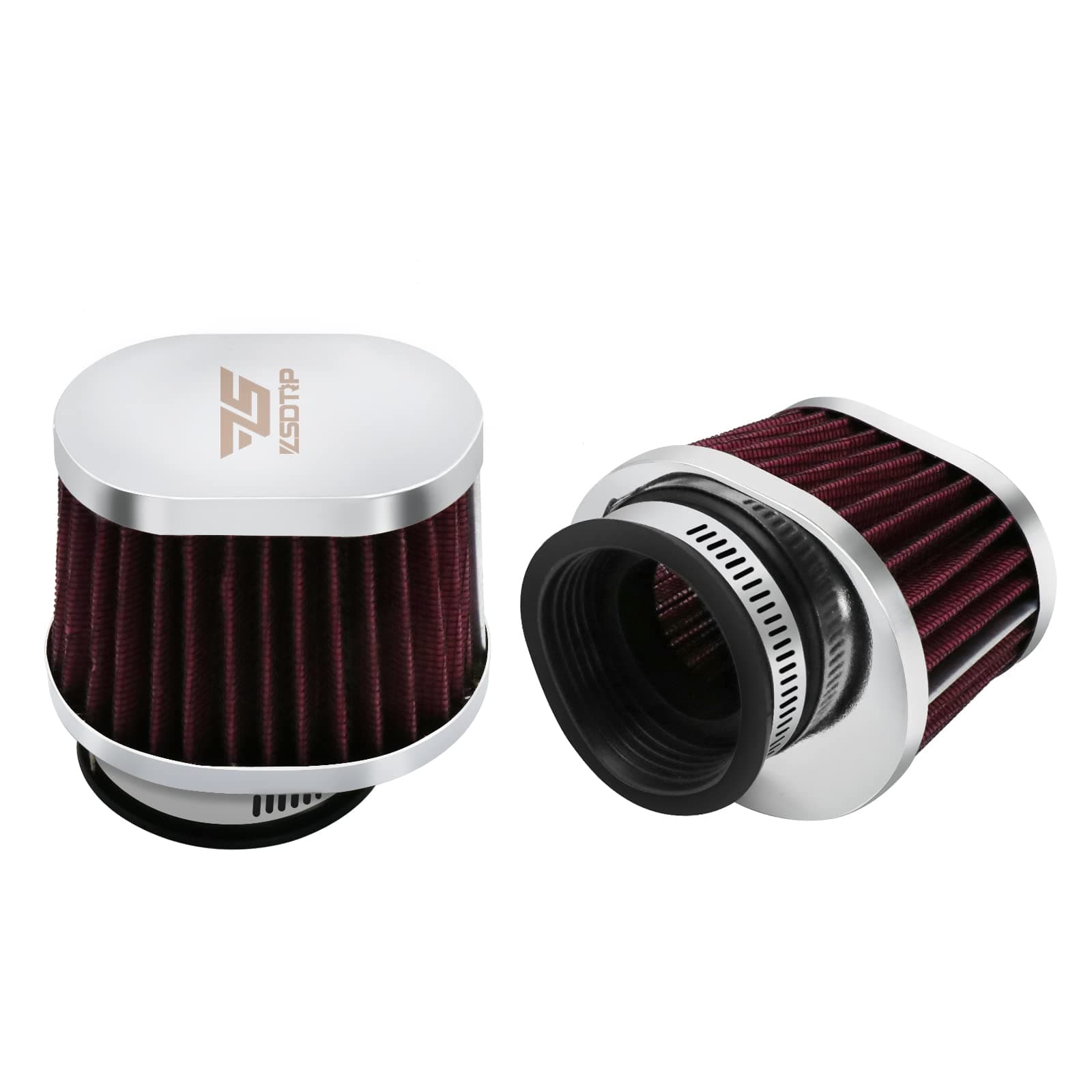 2PCS Motorcycle Air Filter Universal 42MM Replacement Engine Filter Dirt Bike High Performance Air Filters Fit Motocross Carburetor Cleaner for Pit Bike Scooter Moped ATV