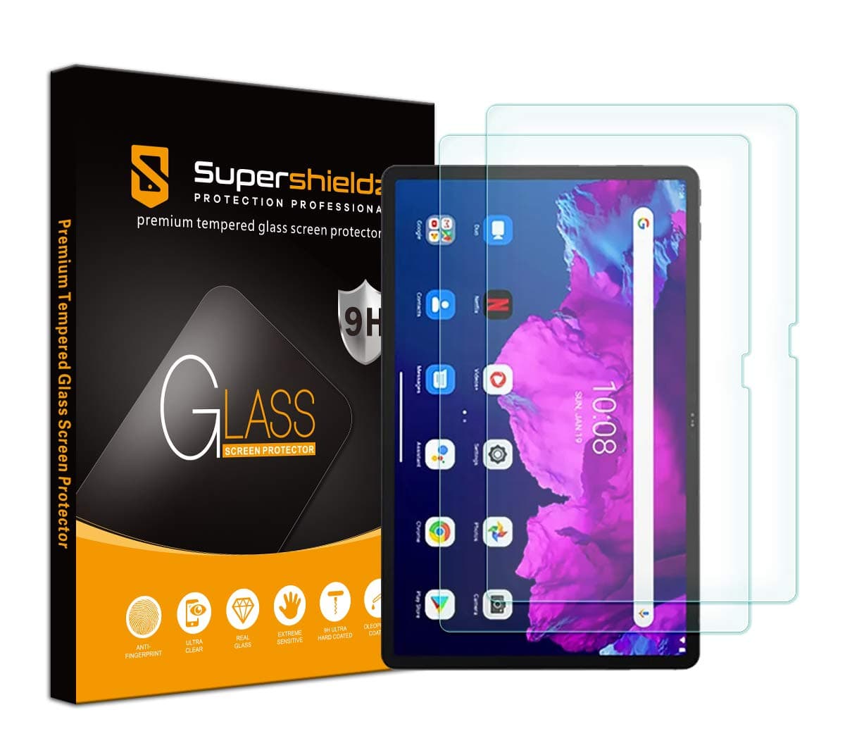 (2 Pack) Designed for Lenovo Tab P11 / P11 Plus (11 inch) Screen Protector, (Tempered Glass) Anti Scratch, Bubble Free