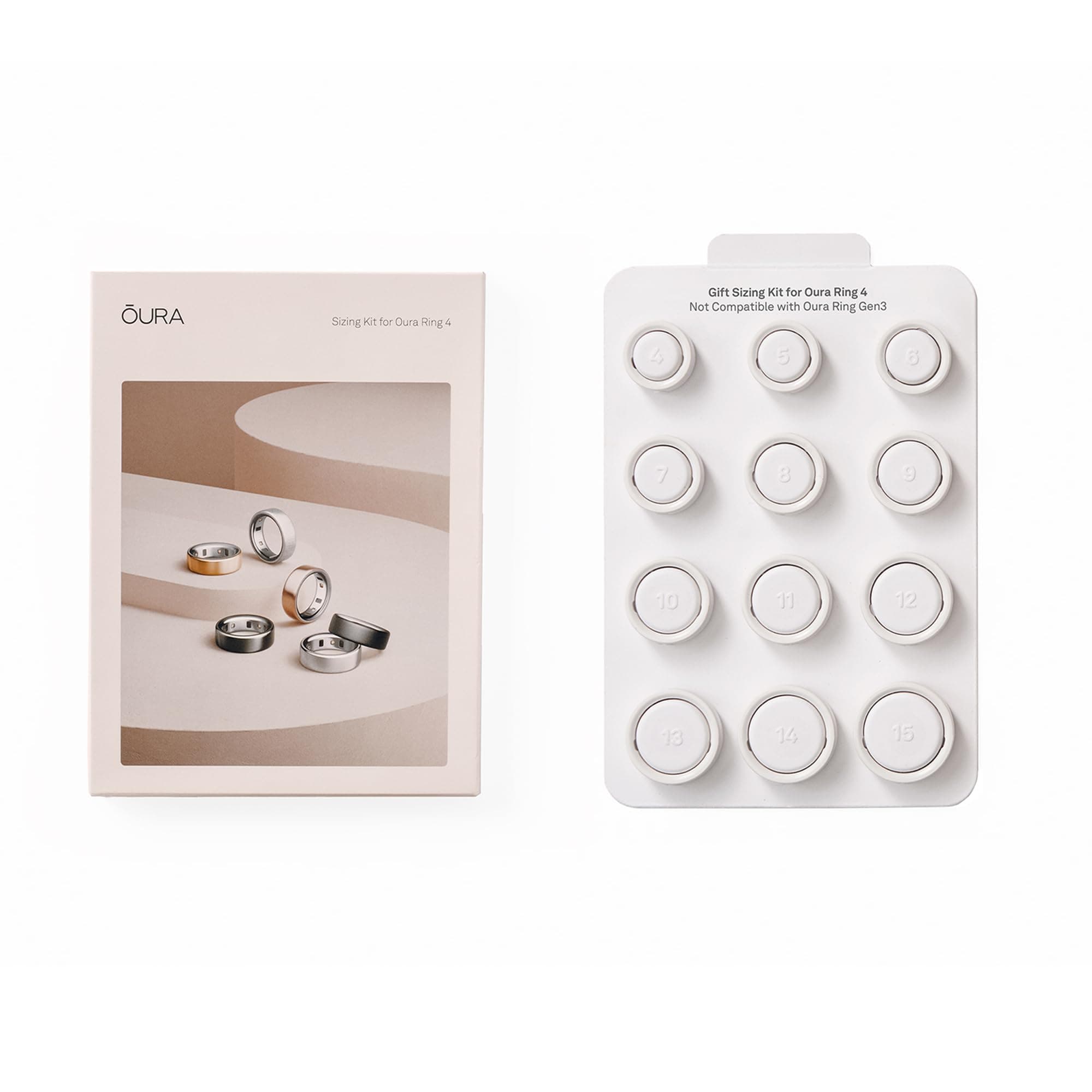 Ring 4 Sizing Kit - Size Before You Buy - Unique Sizing Classification for Smart Rings - Receive Credit for Purchase