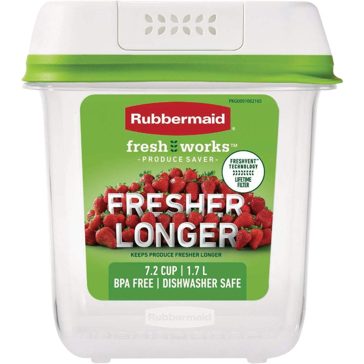 FreshWorks Saver, Medium Produce Storage Container, 7.2-Cup, Clear