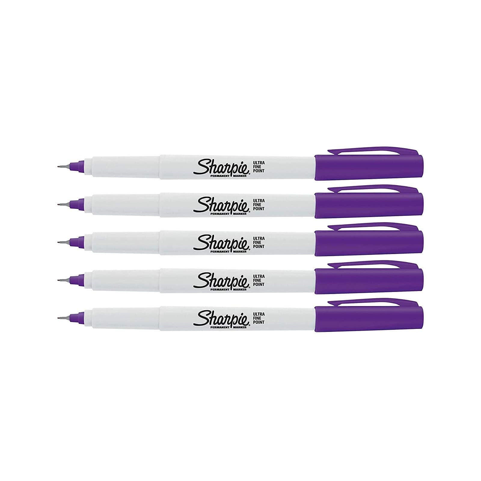 Sharpie Permanent Markers, Ultra Fine Point, 5-Count (Purple)