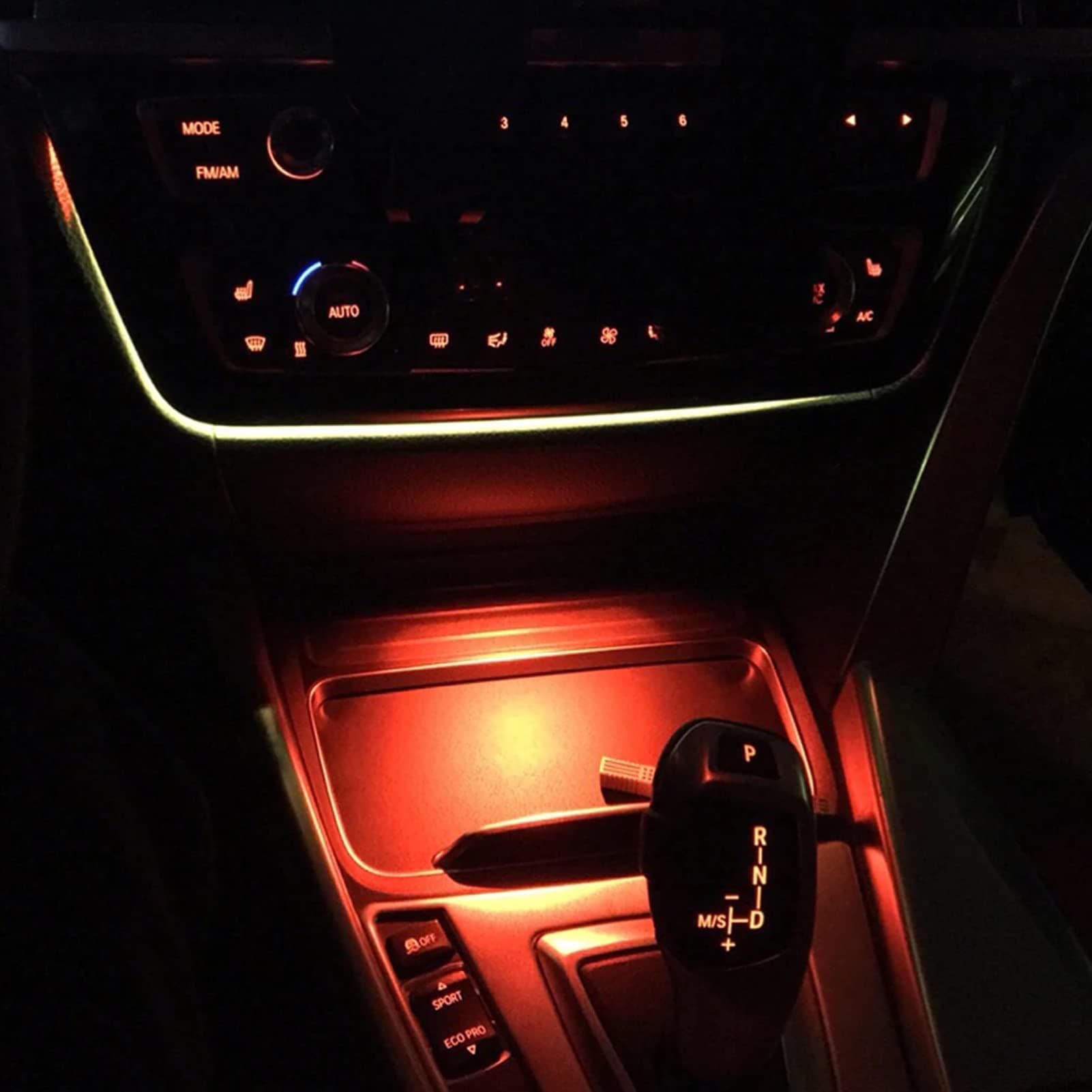 Jaronx Compatible with BMW LED Console Ambient Light for 1' F20 F21, 2' F22 F23, 3' F30 F31 F80, 4' F32 F33, X1 E84 - Center Console Dual Color LED Lighting