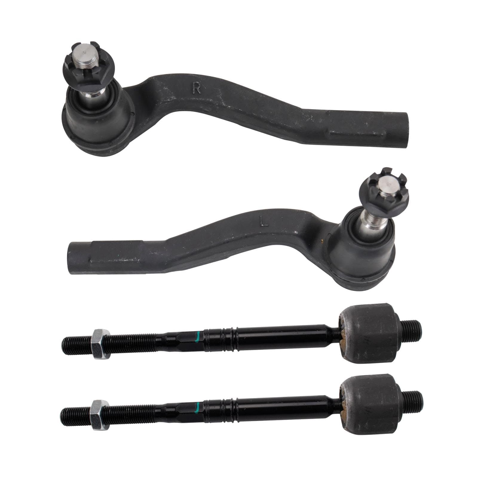 TRQ Front Inner and Outer Tie Rod Set Compatible with 15-21 Mercedes-Benz