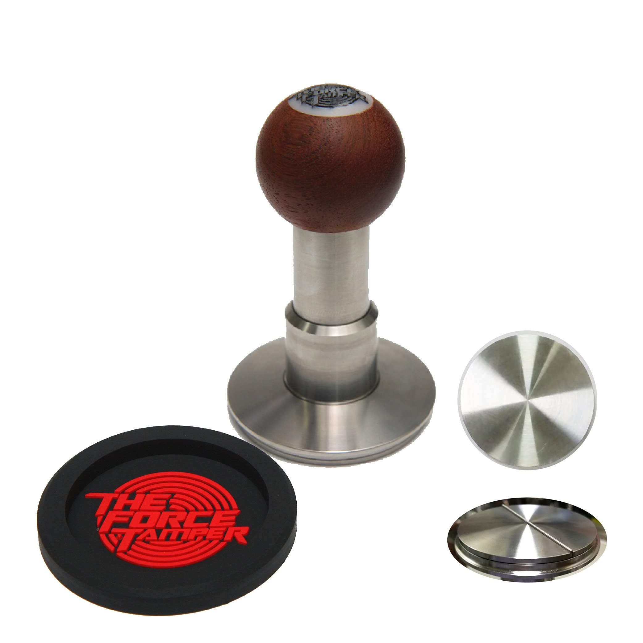 The Force Tamper-Automatic Impact Coffee Tamper Adjustable Const Pressure and Autoleveling Flat-Distribute Set (54.00mm, Ball)