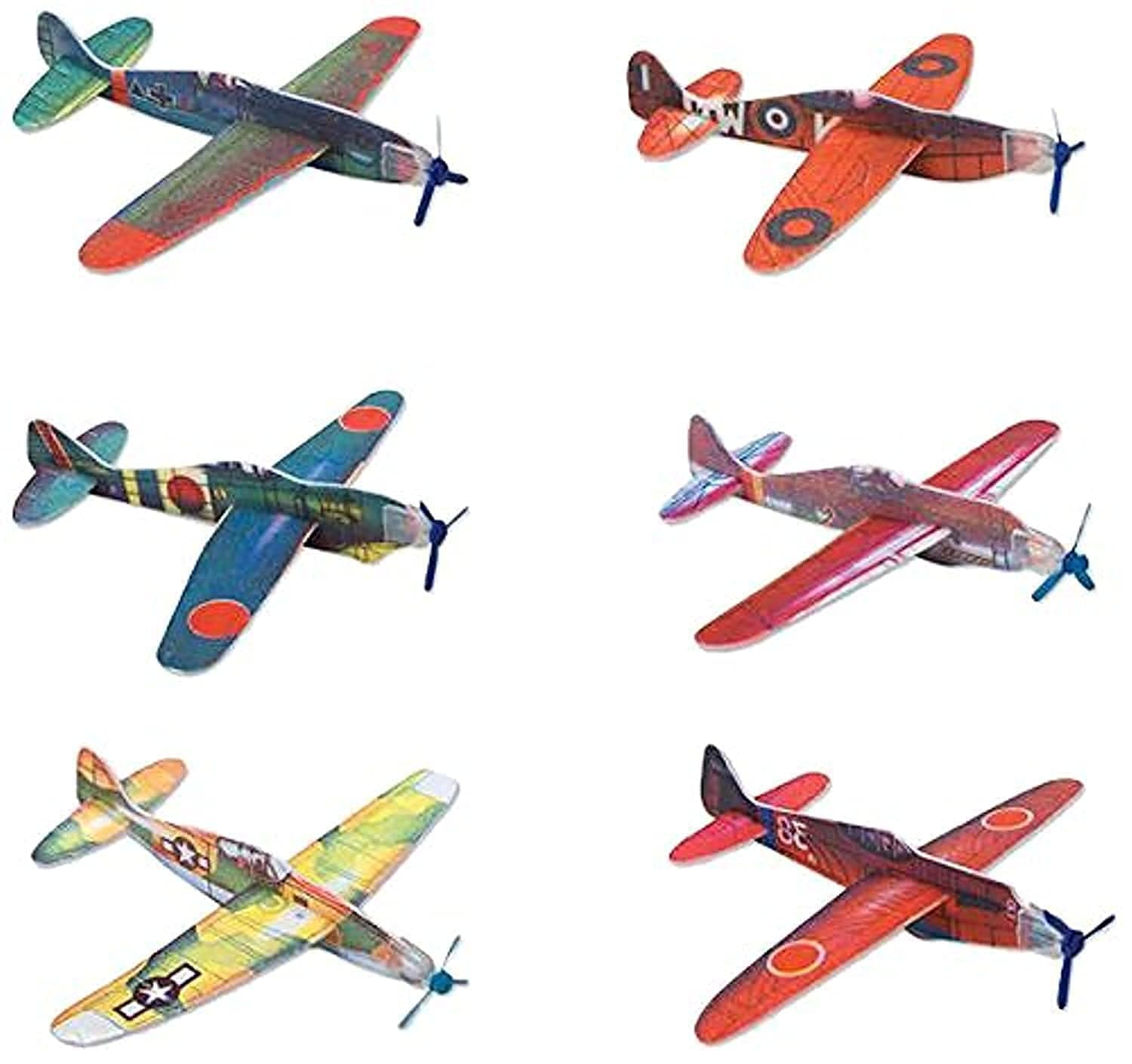 8" Flying Glider Plane Set of 12