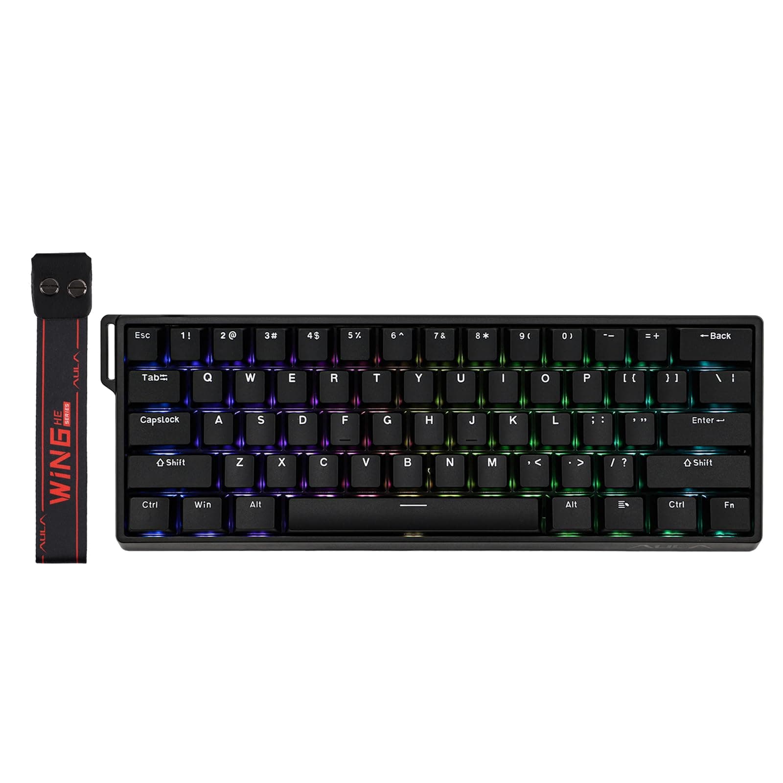 EPOMAKER AULA WIN60 HE 60% Wired Magnetic Keyboard with Adjustable Actuation, 8000 Hz Polling Rate, Hall Effect Switches, Hot-Swap, For FPS Games (Black)