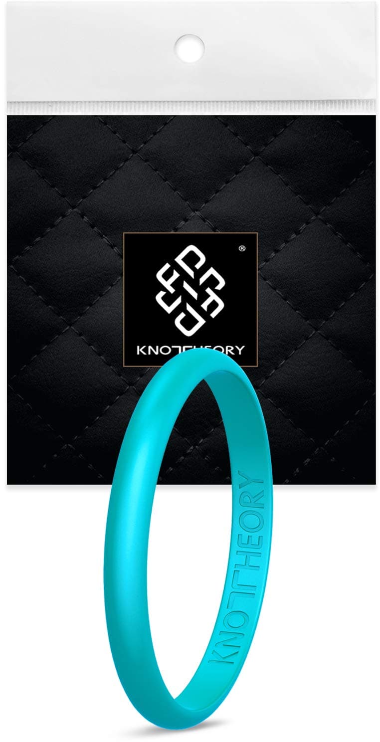 Knot TheoryStackable Thin Silicone Ring Band for Women – Birthstone Rose Gold Silver Ruby Red Turquoise Blue Tourmaline Pink Emerald Green Citrine Yellow Orange Aquamarine Amethyst Purple