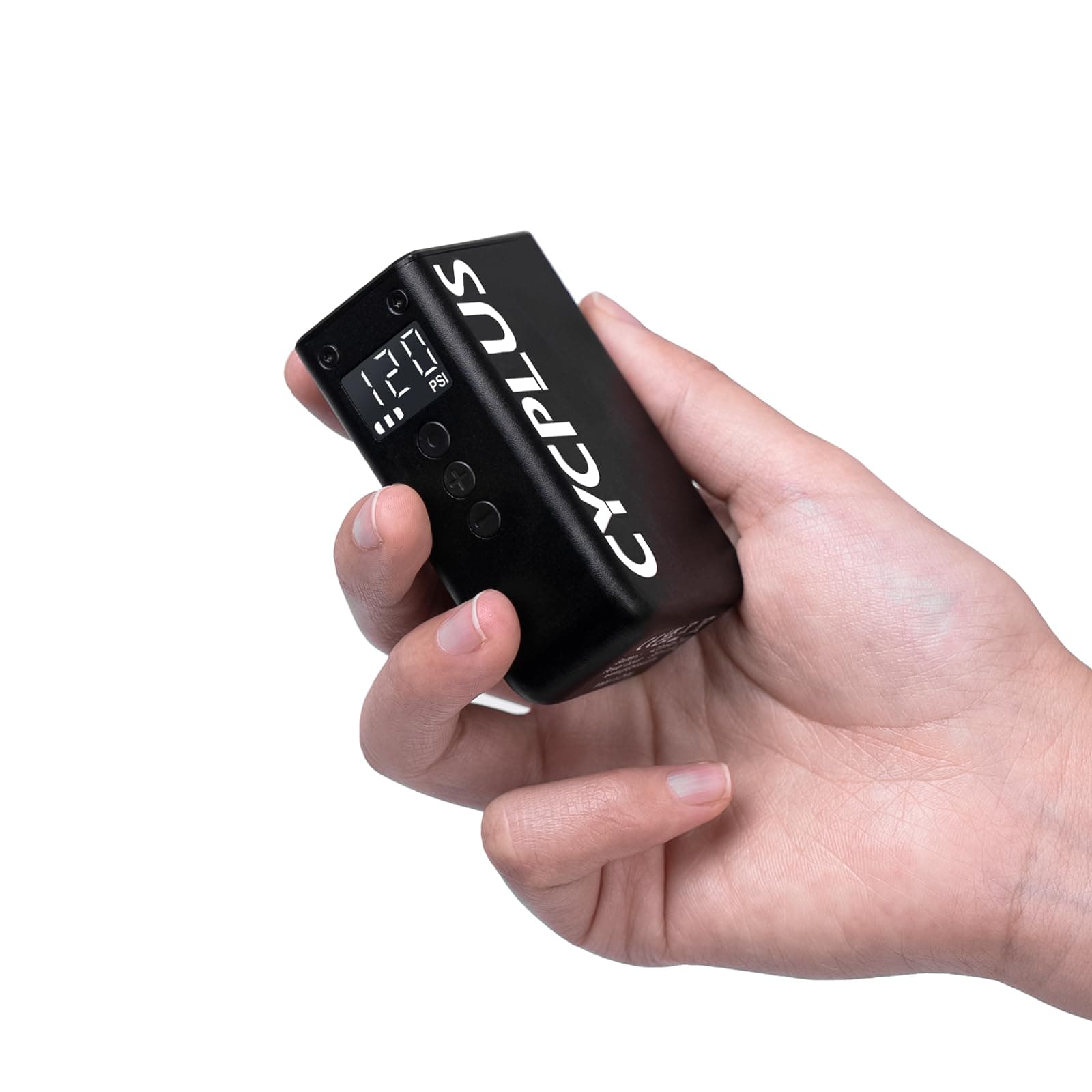 AS2 PRO Tiny Bicycle Pump with Gauge, Max 120 PSI Electric Mini Pump, Auto Stop, with Presta and Schrader Valve for E-Bike, MTB, and Road Bike (2025 Updated Version)