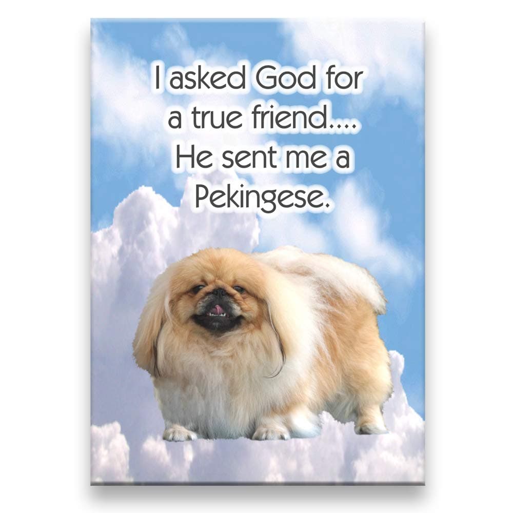 Pekingese True Friend Fridge Magnet